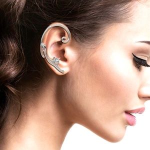 "purrrfect" cat wrap earring